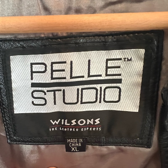 Wilson’s Leather Pelle Studio Black Moto Jacket - Picture 3 of 5